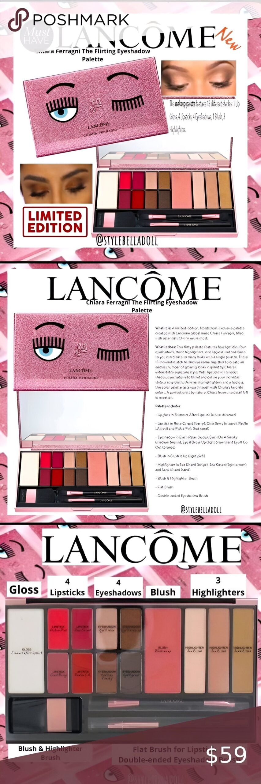 Lancôme x Chiara Ferragni-FLIRTING PALETTE-Édition limitée